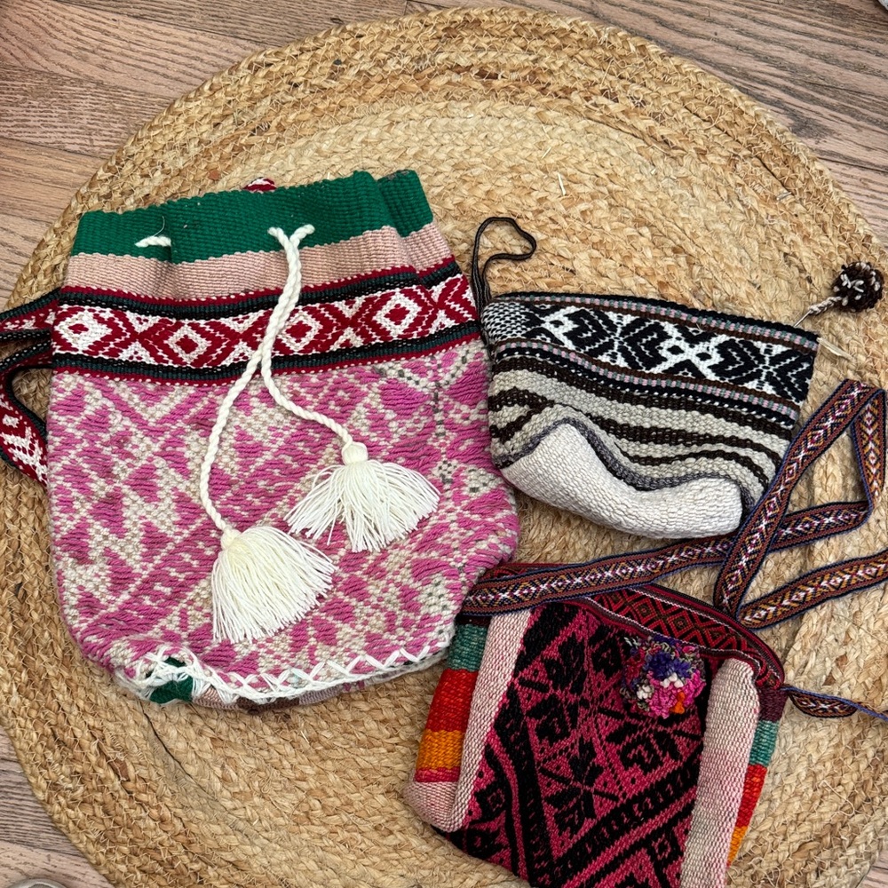 Peru Frazada woven bag lot